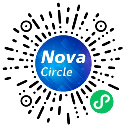 新咖会小程序二维码,方形设计,内部有房屋图标和新咖会文字标识,黑白配色